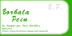 borbala pein business card